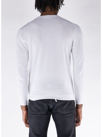 MAGLIONE GIROCOLLO, 01 BIANCO, small
