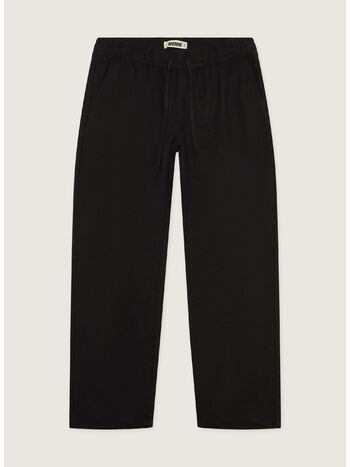 PANTALONE WBEIK IN LINO, 01 BLACK, small
