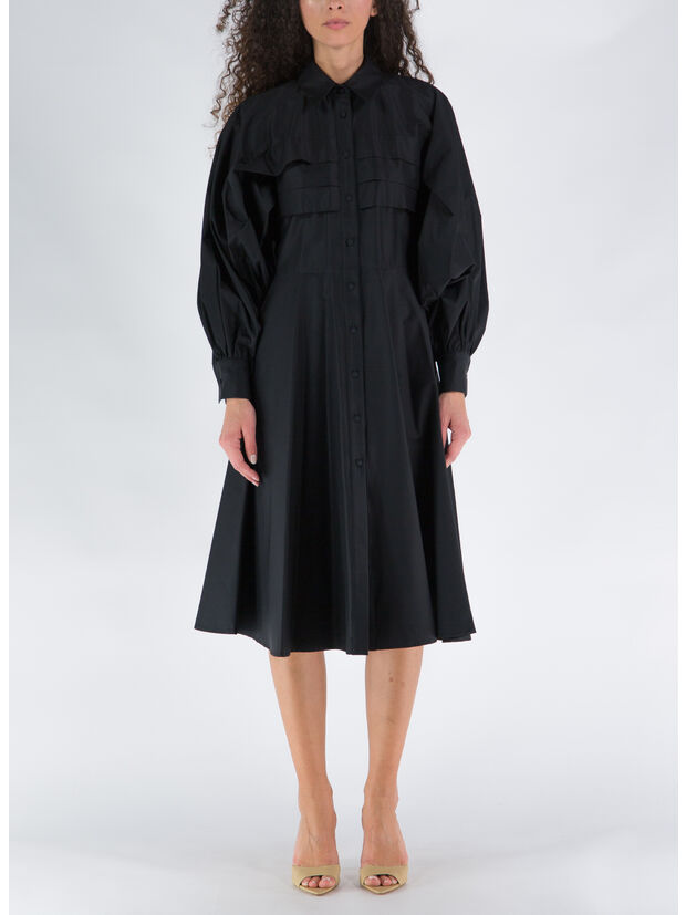 ABITO POPELINE MIDI, 0002-NERO, large
