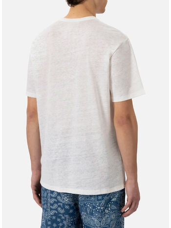 T-SHIRT IN LINO ECSTASEA, 00032H 01N WHITE, small