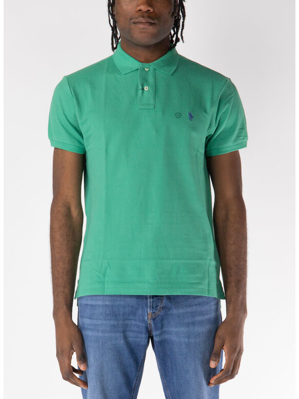 POLO A MANICHE CORTE CON LOGO RICAMATO, RAFT GREEN, medium