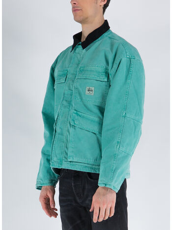 GIUBBOTTO WASHED CANVAS, TEAL TEAL, small
