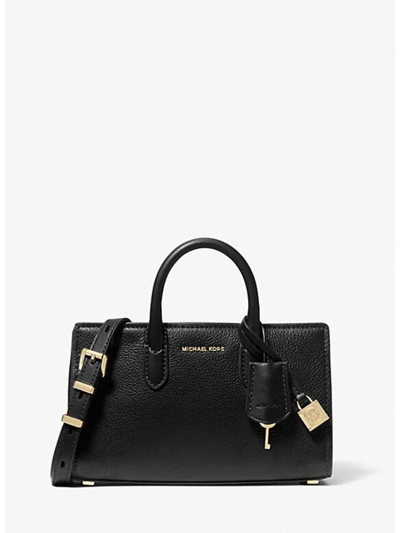 BORSA A MANO SCARLETT MEDIA IN PELLE, 001 BLACK, medium