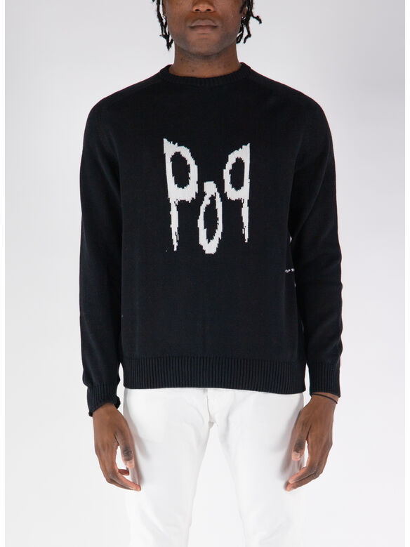 MAGLIONE CORN KNITTED, BLACK, medium