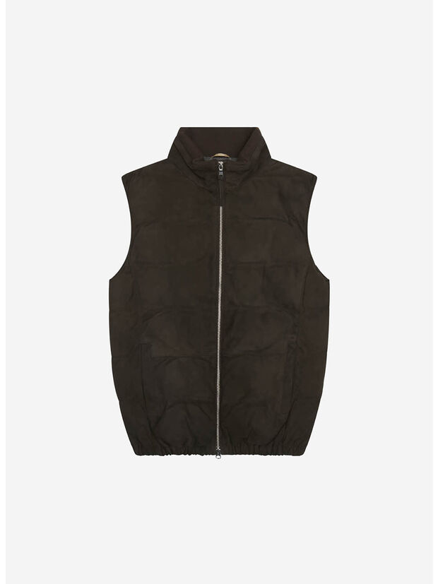 GILET IN CAMOSCIO, 290 CACAO, large