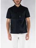 CAMICIA RENO A MANICHE CORTE, 001 BLACK, thumb