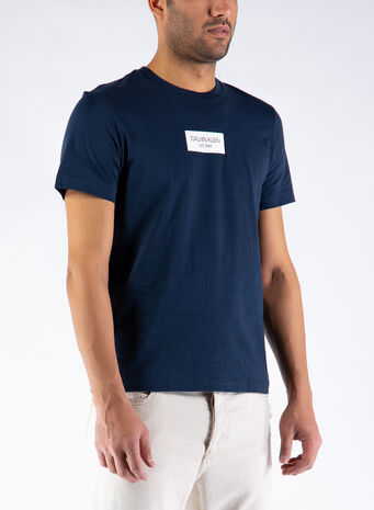 T-SHIRT CHEST BOX LOGO, DW4/CALVINNAVY, small