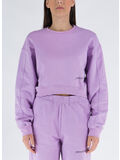 FELPA CROP CON LOGO, LILLA, thumb