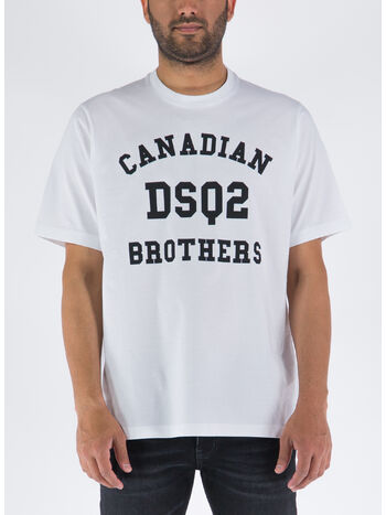 T-SHIRT CANADIAN BROTHERS, 100 WHITE, small