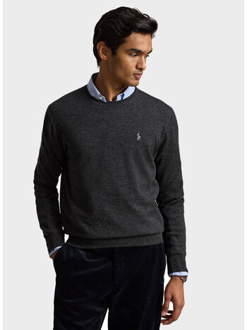 MAGLIONE GIROCOLLO, DARK GRANITE HTHR, small