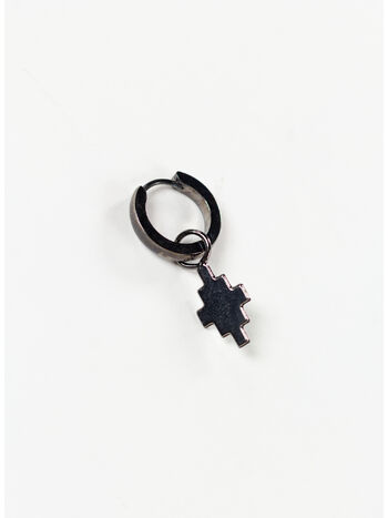 ORECCHINI CROSS PENDENTE, 1000 BLACK, small