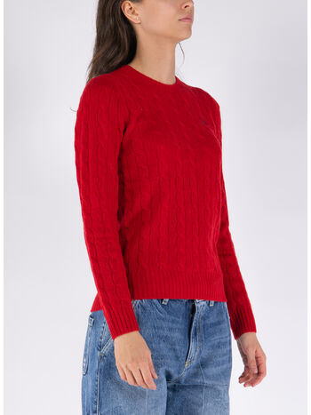 MAGLIONE TRECCIA, NEW RED, small