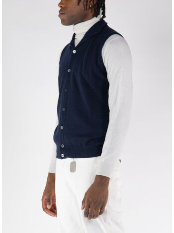 GILET CON COLLO A V, , small