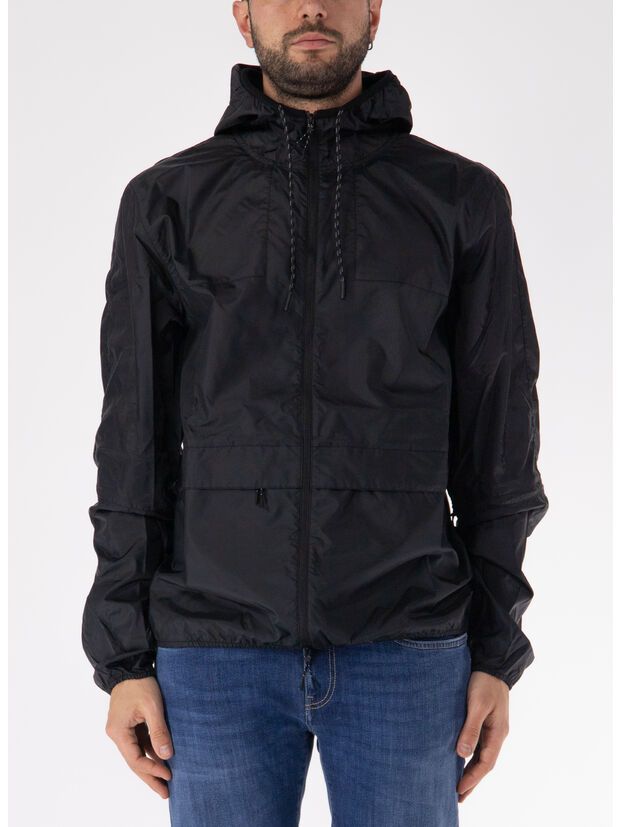 GIACCA A VENTO FULL ZIP UNISEX, H8NK NYLON BLACK, large