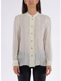 CAMICIA RUCHES BUTTON DOWN, 110 BONE, thumb