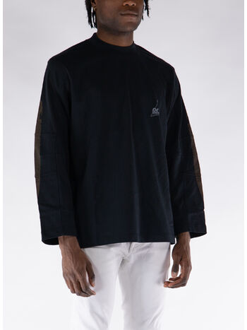 T-SHIRT LONGSLEEVE GRAPHIC, BLK0001 BLACK, small