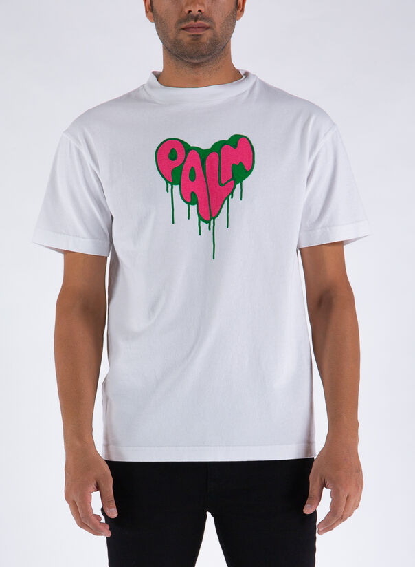 T-SHIRT SPRAY HEART CLASSIC, 0132WHITEFUCH, large