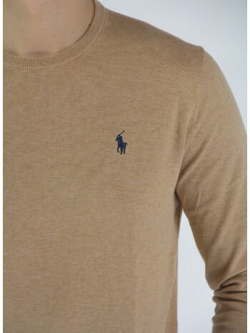 MAGLIONE GIROCOLLO, CAMEL MELANGE, small