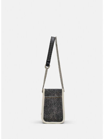 BORSA MINI THE DENIM CHAIN TOTE, 965 BLACK WASH, small