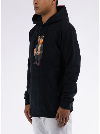 FELPA HOODIE FILOU, 01 BLACK, small