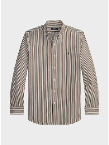 CAMICIA A RIGHE IN COTONE, 4655AG NUTMEG BROWN WHITE, small