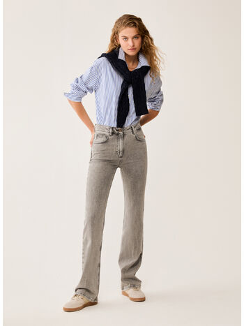 PANTALONE IN DENIM, 005 GRIGIO, small