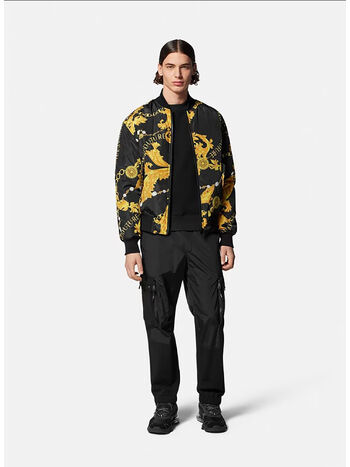GIACCA BOMBER REVERSIBLE COUTURE, G89 BLACK/GOLD, small