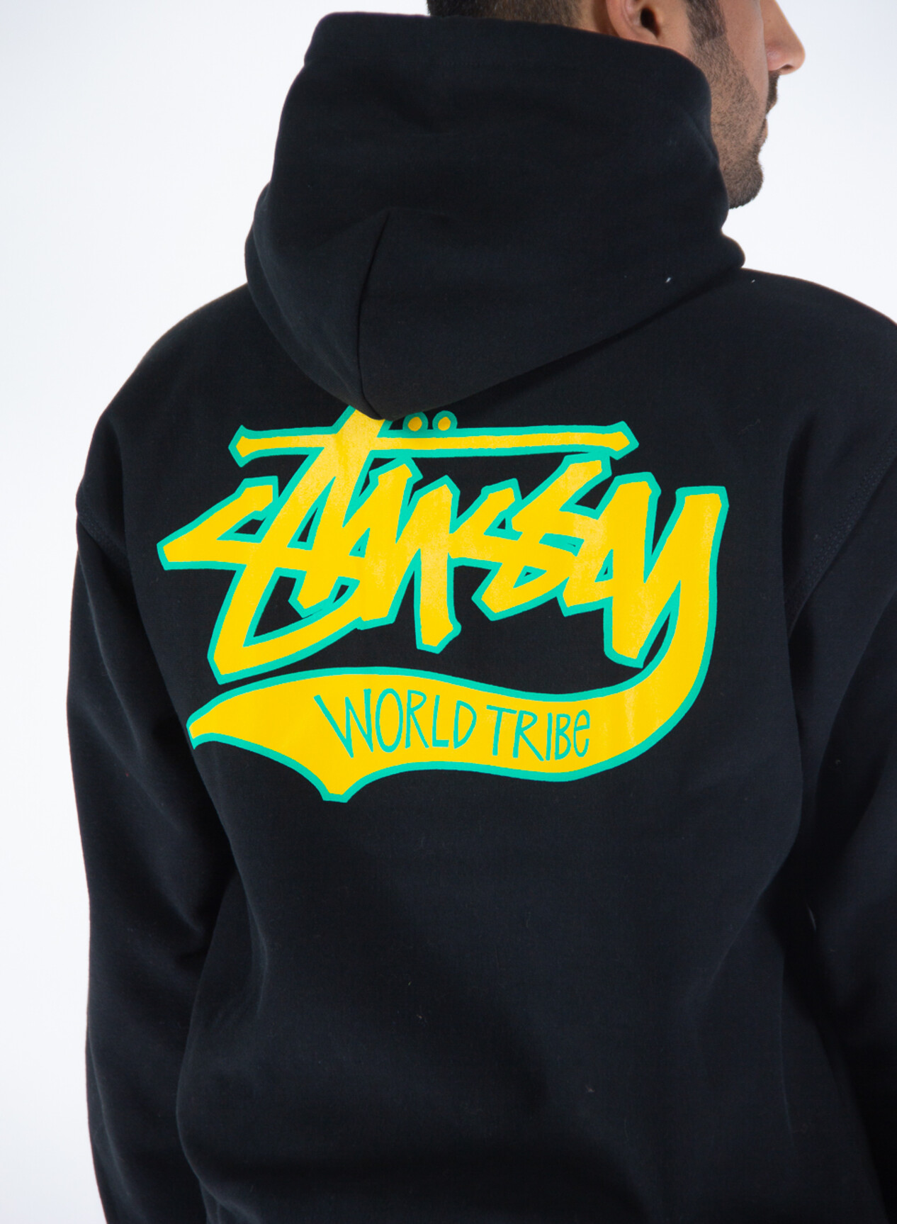STUSSY FELPA CON CAPPUCCIO SLUGGER HOOD Giallo, Nero, Lime, Fluo Uomo |  Selecteur