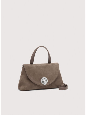 BORSA A MANO NIKLA SUEDE BIMATERIAL SMALL, N59 WARM TA/WARM TA, small
