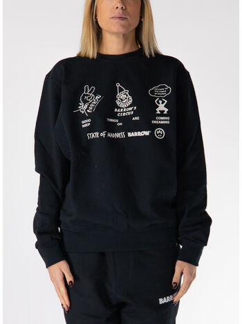 FELPA GIROCOLLO STATE OF MADNESS UNISEX, 110 NERO/BLACK, small