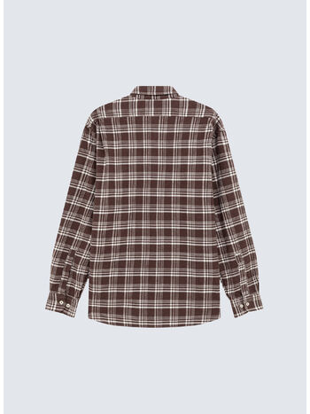 CAMICIA AMERICA, C0796 CHECK WASHED MAROON, small
