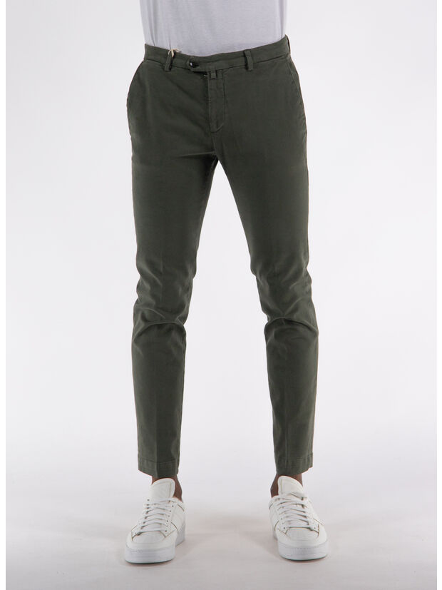 PANTALONE SLIM, 00072 VERDE MILITARE, large