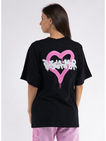 T-SHIRT HEART SPRAY, NERO, small