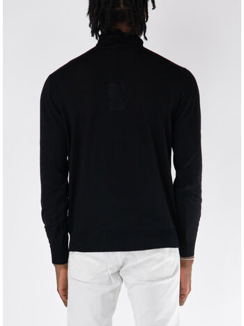 MAGLIONE A COLLO ALTO, 990 NERO, small