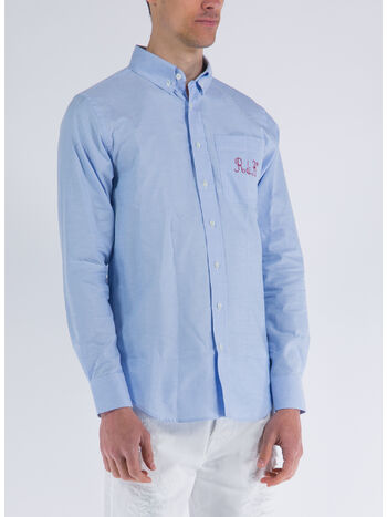 CAMICIA ROBE GIOVANI MERGA, A0A AZURE-WHITE, small