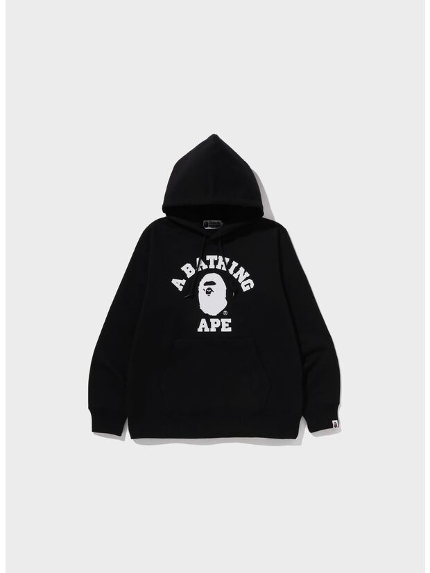 FELPA COLLEGE PULLOVER HOODIE, BLACK, large