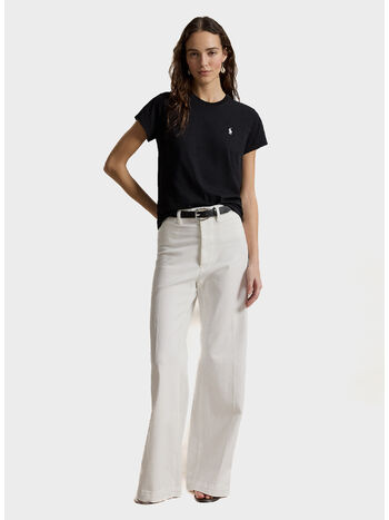 T-SHIRT LOGO RICAMATO, POLO BLACK, small