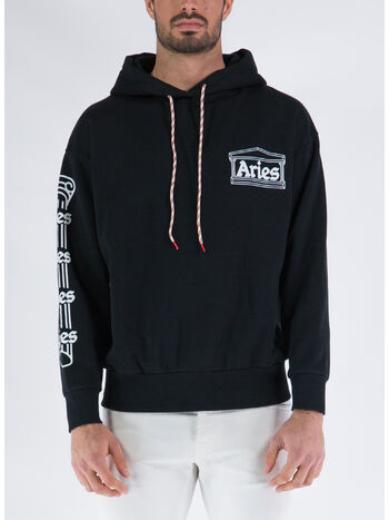 FELPA COLUMN HOODIE, BLK  BLACK, small