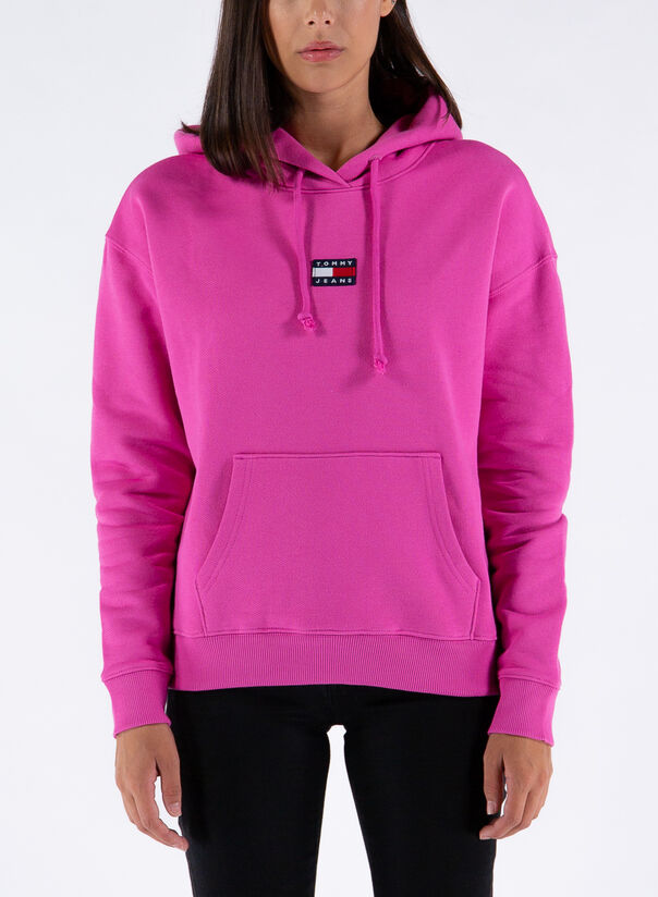 FELPA CENTER BADGE HOODIE, VTCVIVIDFUCHSIA, large