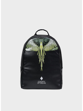 ZAINO PRINTED, BLACK / YELLOW WINGS, small