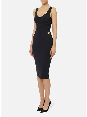 ABITO BUSTIER IN TESSUTO BIELASTICO, 110 NERO, small