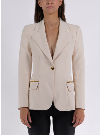 GIACCA MONOPETTO IN CREPE, 193 BURRO, small