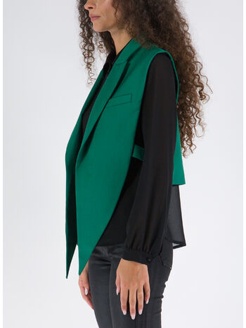 GIACCA GILET GREEN, 0369 GREEN, small