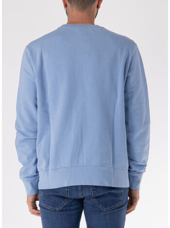 FELPA GIROCOLLO CON LOGO, CHAMBRAY BLUE, small