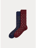 CALZINI 2P, NAVY WINE, thumb