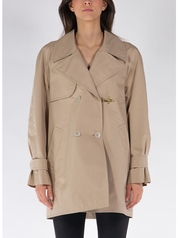 CAPPOTTO JACQUELINE PEACOAT A DOPPIOPETTO, C807 NOCCIOLA CHIARO, large