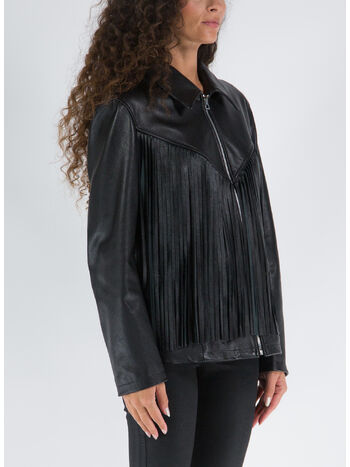 GIACCA FRINGED, 0130 BLACK, small