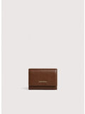 PORTAFOGLIO METALLIC SOFT GRAINED LEATHER, W11 COGNAC, thumb