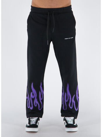 PANTALONE SPRAY FLAMES, BLACKPURPLE, small