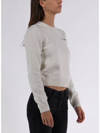 MAGLIONE CLASSIC LOGO, 0410 BUTTER BLACK, small